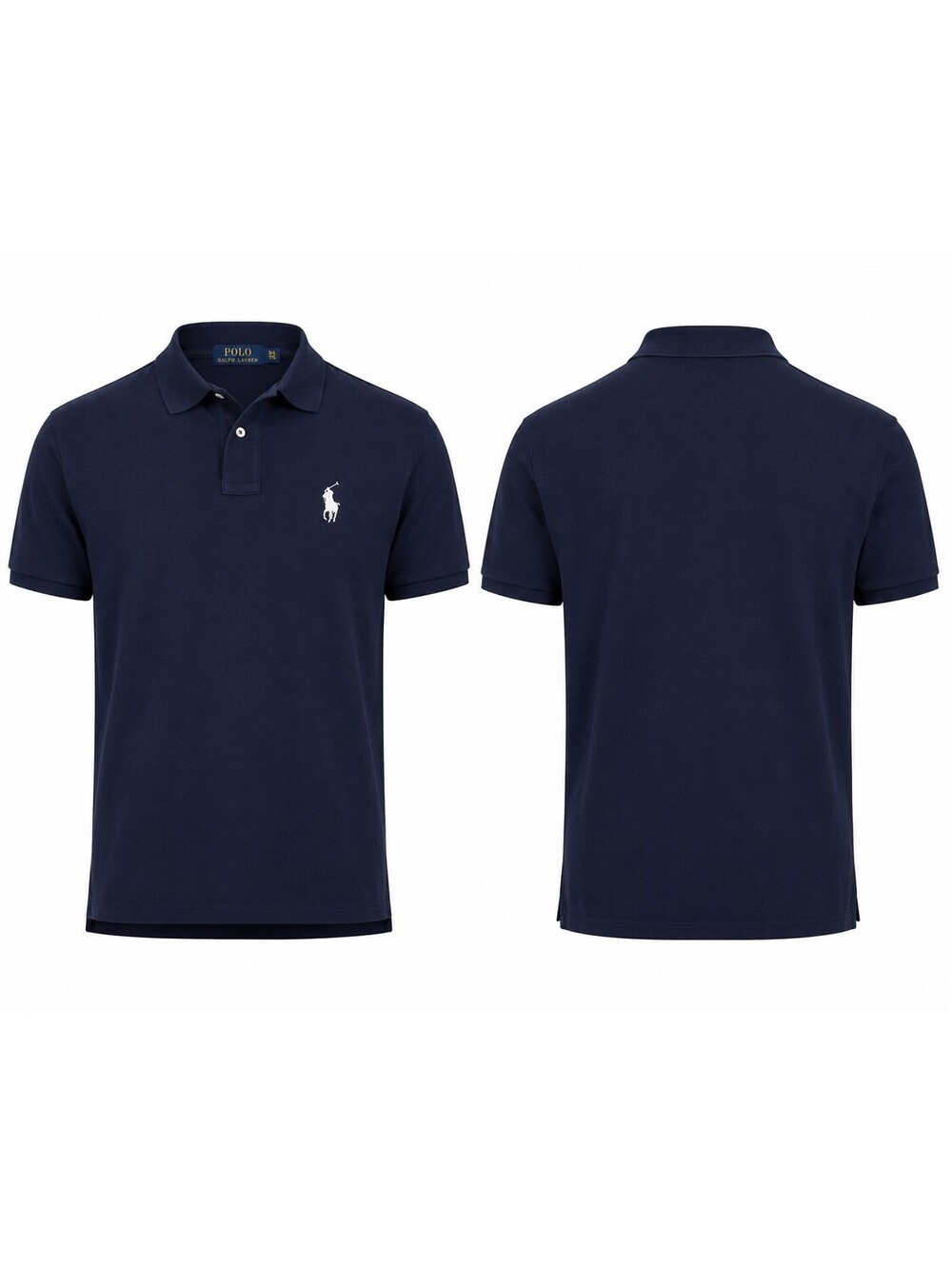 POLO RALPH LAUREN Mens Big Pony Custom Slim Fit Polo Shirt -NAVY :XL